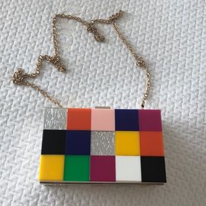 Aldo Retro Multicolor Hard Case Shoulder Bag